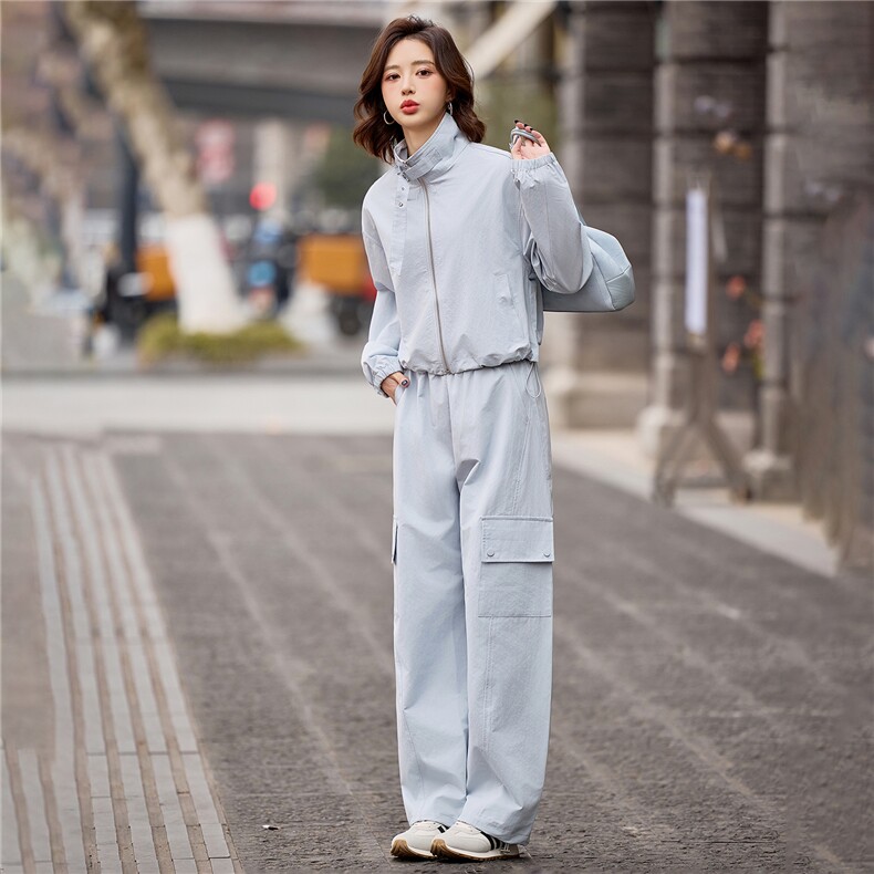 2026年春季新款时尚立领帅气酷飒三件套,女装套装/套裙,依路服饰