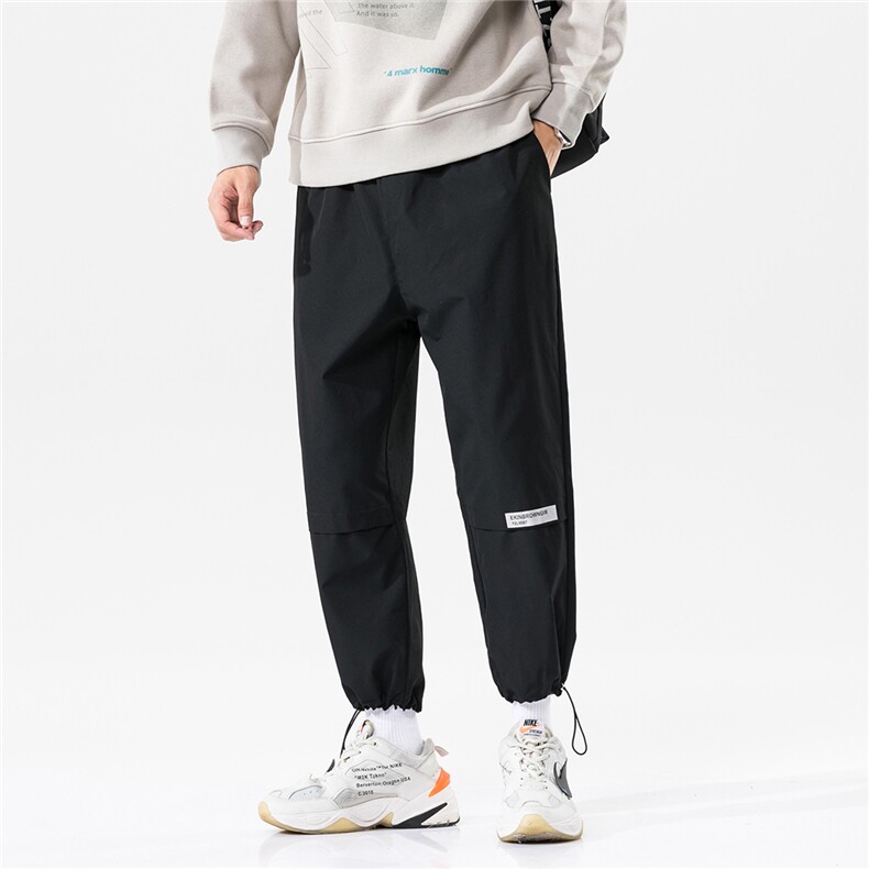 日系宽松运动裤束脚裤大码M-5XL长裤潮裤子休闲裤九分裤7191P40，女装休闲裤，星座227-7