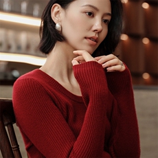2025秋冬新款女羊绒衫100纯羊绒上衣修身显瘦针织套头衫羊绒套衫，女装羊绒衫，绒知纯羊绒