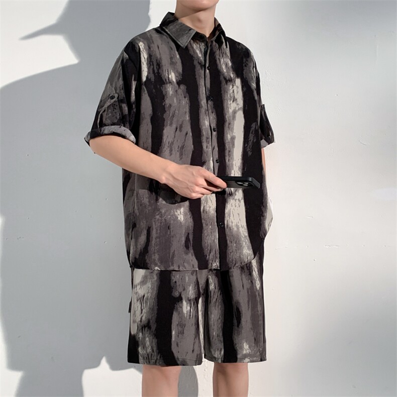 1短衬CS77033特P25DK77055特P18无差价套装TZ77066特P43大码M-5XL，男装休闲套装，星座226-2