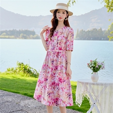 6310时尚印花连衣裙，女装连衣裙，倪叶myz