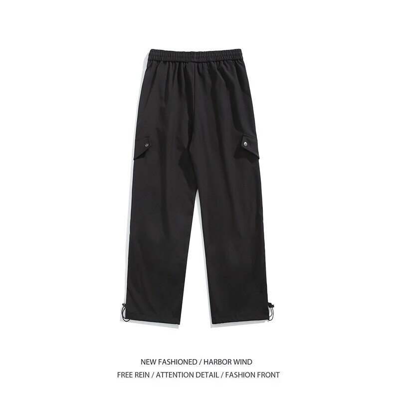 秋季新款潮流口袋褶皱设计百搭防水冲锋裤B315-K23522-特p30控58,男装休闲裤,电商B315