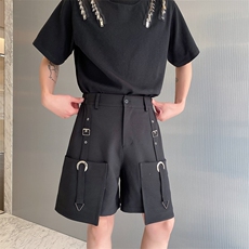 高腰工装短裤男夏季2024新款显瘦休闲裤外穿A345-506-P80，男装休闲裤，电商A345