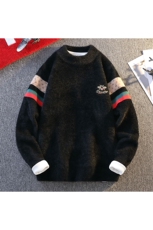 2024【新品】秋冬新款男士仿貂绒针织衫潮流百搭毛衣-M5151-P40，男装针织衫/毛衣，星座1105