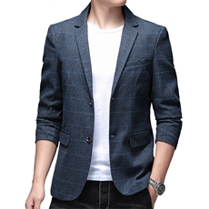 男装格子上衣2023春季新款中青年外套男士西服爸爸装西装，男装西服，电商B212（原钱塘6029）