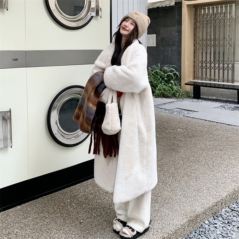 竞品毛呢外套仿水貂毛皮毛一体,女装短外套,2B183