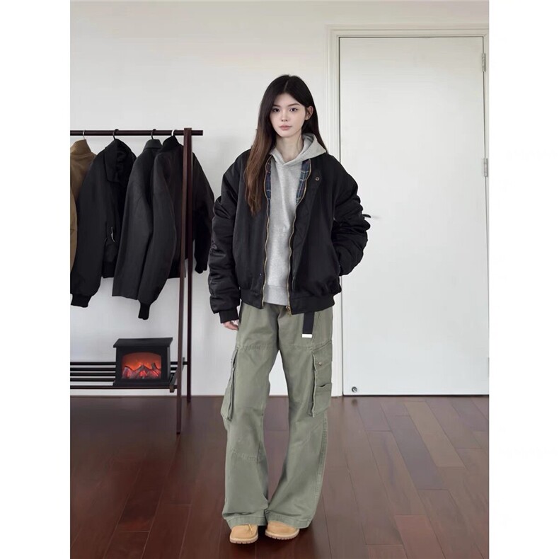 水洗美式复古cleanfit飞行夹克外套JK0115-P78图片