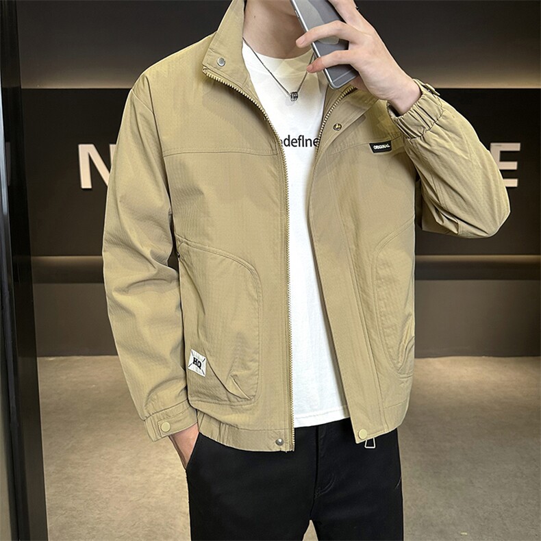 JK841-P752026年春季新款男装时尚夹克ins潮立领工装外套男,男装夹克,星座507A（原星座306B-2）