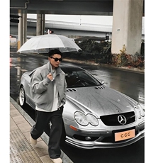 灰色毛呢外套男秋冬高级感痞帅夹棉美式短款立领夹克棉服，男装夹克，星座506A
