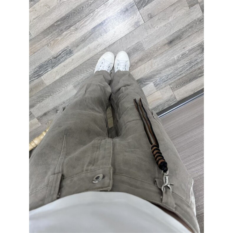 【有货的】杏色扎染工装裤男女美式复古大口袋裤子G810HH-特P58,男装休闲裤,星座1007（原301D）