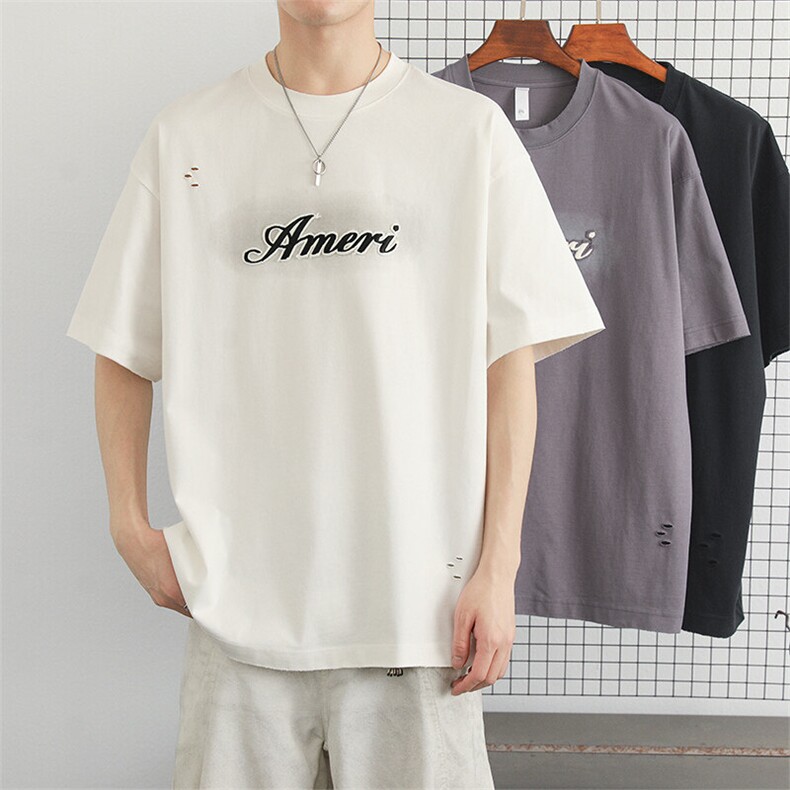 MEIS美潮高定印花宽松短袖T恤半袖衣服BG3009P70,男装T恤,星座914