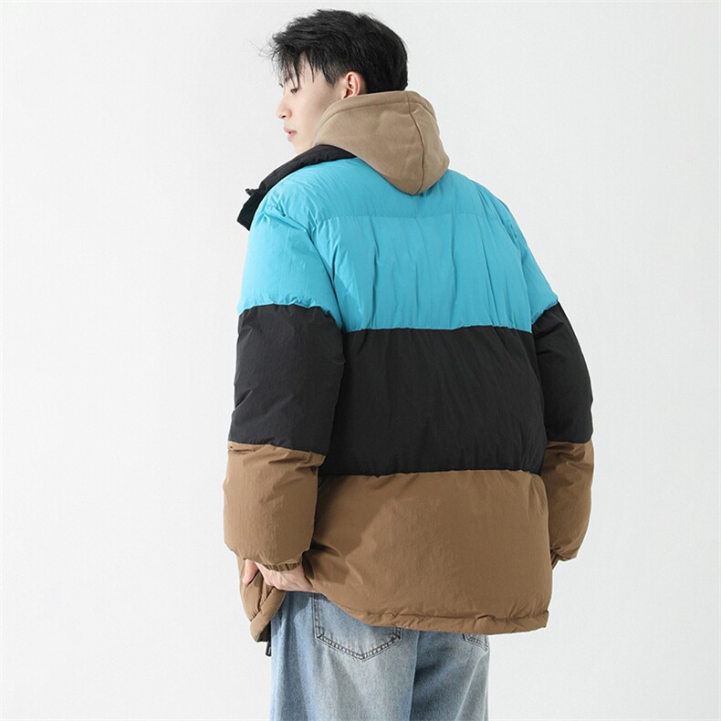 无影墙2026新品冬季宽松情侣装撞色棉衣棉服冬装加厚外套D007-P90,男装棉衣,星座717