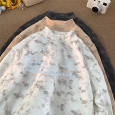 260克重磅扎染德绒半高领打底衫【有货】C403A-DR25440ZR-P25，男装T恤，电商C403A