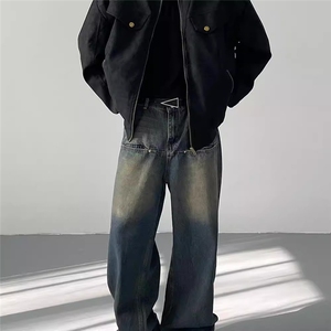 秋冬韩版覆古工装皮质短款夹克外套男士宽松棒球服潮J890-P68图片