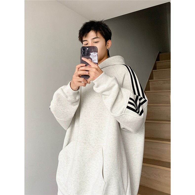 卫衣男女韩版潮流宽松连帽三条杠拼色2025秋冬ins外套WB544-P49,女装短外套,星座412-1