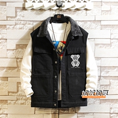 MJ235J-p68-控98M-5XL砖墙牛仔马甲大码羊羔毛，男装背心/马甲，星座103A