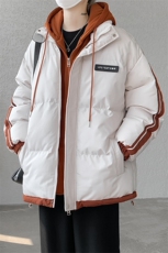 棉服男冬季新款港风宽松假两件连帽棉衣MF8587-特P78，男装棉衣，星座214-3