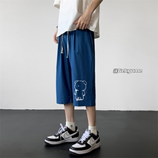 冰丝七分裤男大码速干短裤男五分裤黑地板风格QK72339-P25，男装休闲裤，电商A040