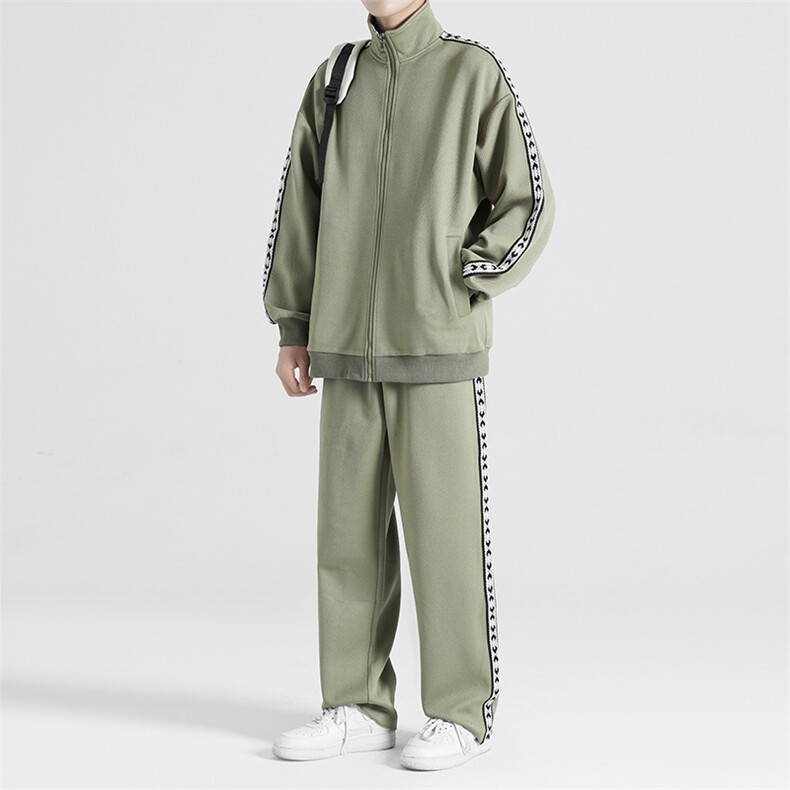 新款男百搭设计感大斜纹面料套装TZ2602-P115控158图片