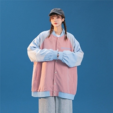 中性风2023秋季新款港风ins潮流字母印花棒球服夹克G412p65控88，男装夹克，A247A
