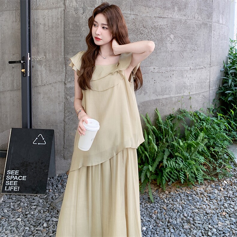 法式减龄上衣半身裙时尚套装女2025夏季新款高级感显瘦气质两件套,女装套装/套裙,纯色衣恋