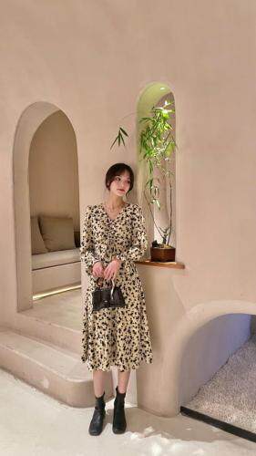 秋装新款百搭款连衣裙m-4xL，女装连衣裙，董与陈