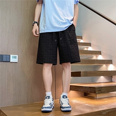 K5032/特P25夏季新款肌理感个性短裤男宽松中裤宽松潮流五分裤子，男装牛仔裤，电商A141