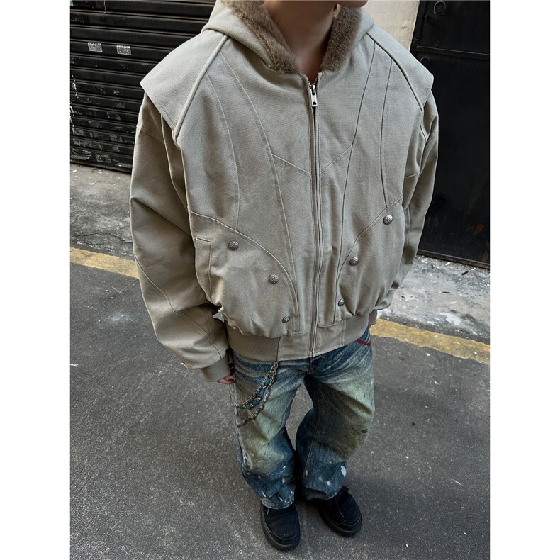 网图冬季座山雕棉衣连帽棉服美式加绒夹克外套 A025-QY15029-P125图片
