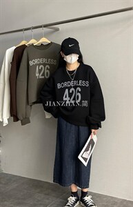 秋季新款 时尚短款卫衣图片