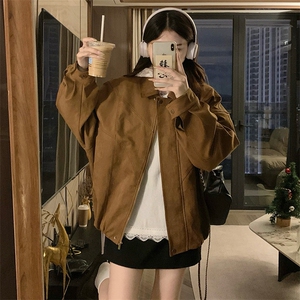 A533-P128 秋季新款重磅美式复古重工多扣子设计感外套夹克图片