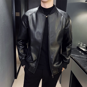 新款加厚加绒皮衣皮夹克309B-3-6602-P65图片