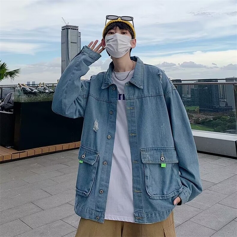 牛仔夹克男大码牛仔外套男茄克X135-P60,男装夹克,星座1109-3