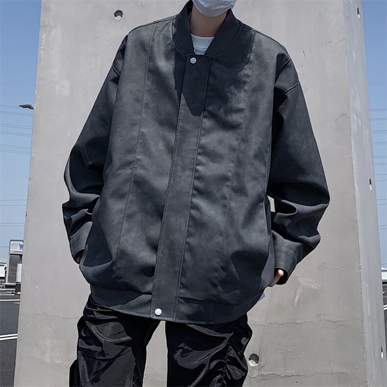 港风高街痞帅男装外套美式短款夹克PU皮机车服DSA157B-J206-P90,男装夹克,电商A157B