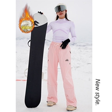 冬季大码潮单板双板登山裤男加厚银狐绒户外滑雪裤K1076J加绒-P85，男装休闲裤，电商A001-1