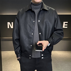 加绒皮衣外套男厚绒可过冬延续年底皮夹克C317-J6671-P155，男装夹克，电商C317
