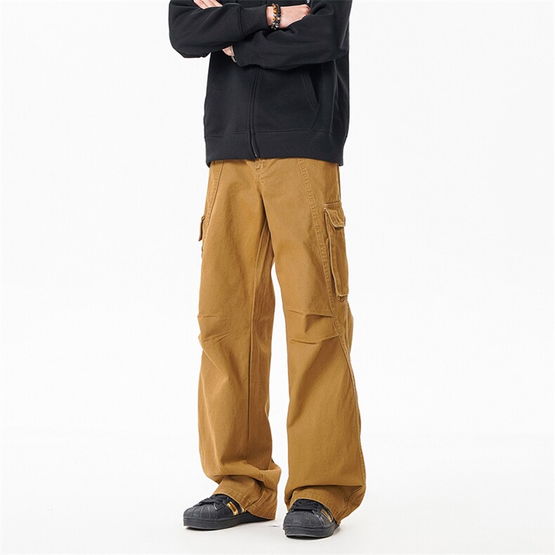 B221美式ins高街纯色拼接休闲工装洗褪牛仔裤LK25603-特P50控88，男装牛仔裤，电商B221