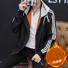 【】A003-927G-P65男士连帽休闲加绒夹克外套常熟，男装夹克，电商A003