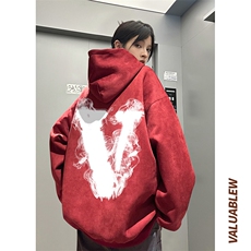 ！麂皮绒连帽卫衣直播品质重磅400克烟雾v印花JL132-P45控78，男装卫衣，星座508（原C305）