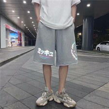 夏季男士短裤男宽松休闲五分裤子男港风直筒裤潮流运动裤DK86-P28，男装牛仔裤，星座1008-2