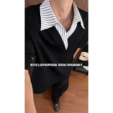 翻领短袖polo衫男潮牌夏季t恤韩版修身潮流2026新款百搭体恤上衣，男装T恤，四季星座505