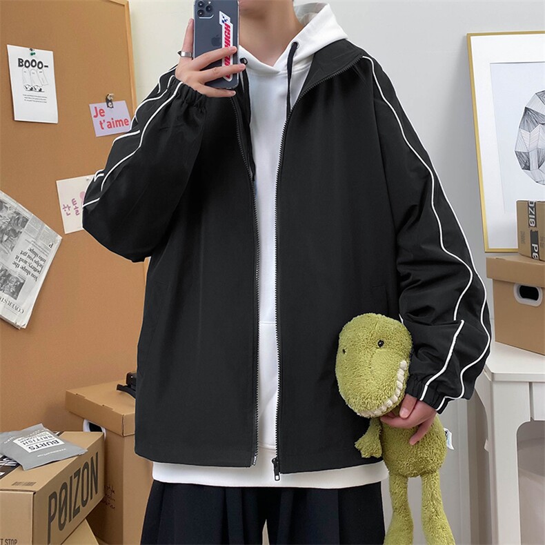 外套男bf风夹克男女薄款秋装运动冲锋风衣男JK1643-特价P45港风D，男装风衣，星座401