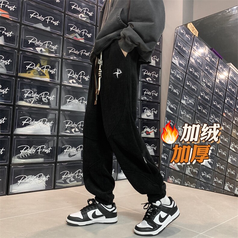 2025冬季新款欧棉绒加绒加厚保暖束脚棉裤A316-1-K1205P68控85图片