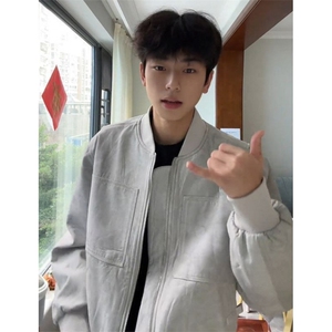 春秋季男女cleanfit复古短款外套潮牌工装夹克棒球飞行员 JK726图片
