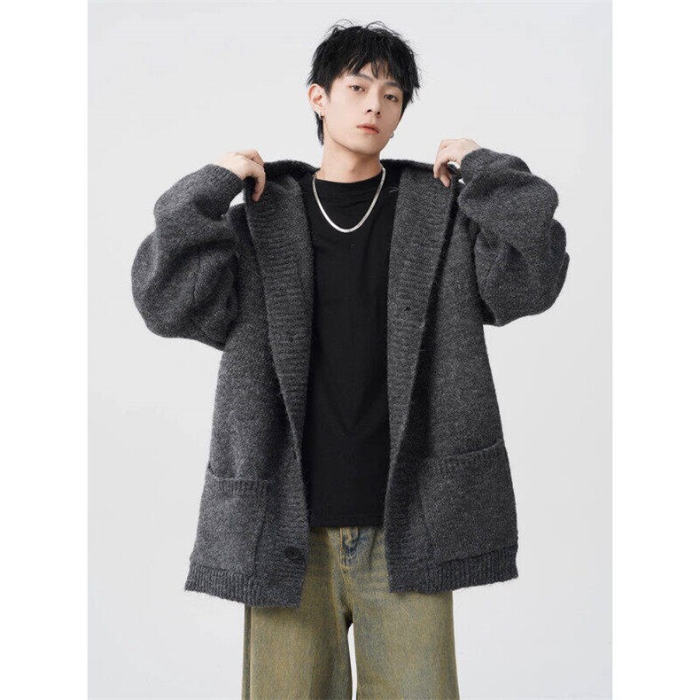 有货cleanfit高级感开衫外套秋冬宽松连帽针织衫上衣MY98144-p68,男装针织衫/毛衣,星座1008