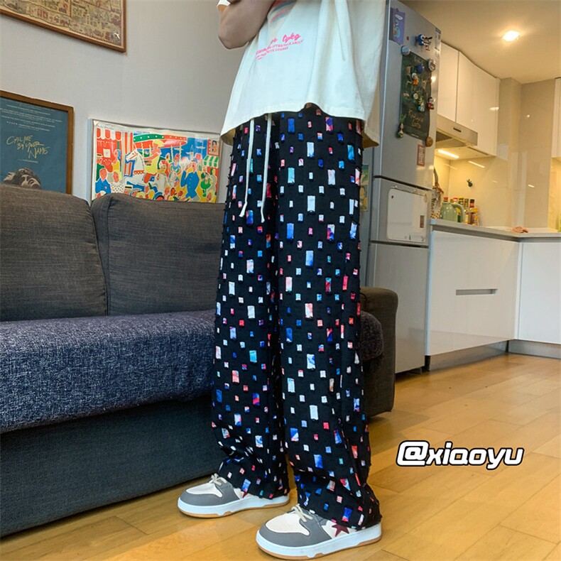 XZ616早秋季新款格子裤痞帅设计感休闲裤TY896P55控68,男装休闲裤,星座512A（原616）