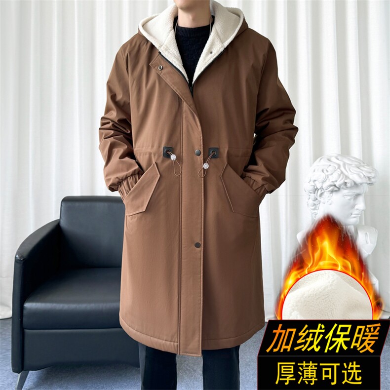 风衣男中长款大衣男加棉衣男加绒F654薄P95控148加绒P115爆景F,男装风衣,星座401
