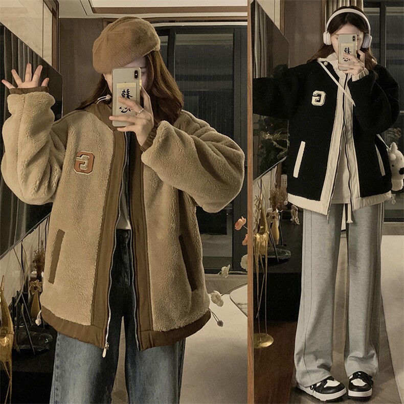 羊羔绒外套女冬季加绒加厚宽松学生羊羔毛棉服保暖棉衣C549-P120,男装棉衣,星座911-2(原星座613-2）