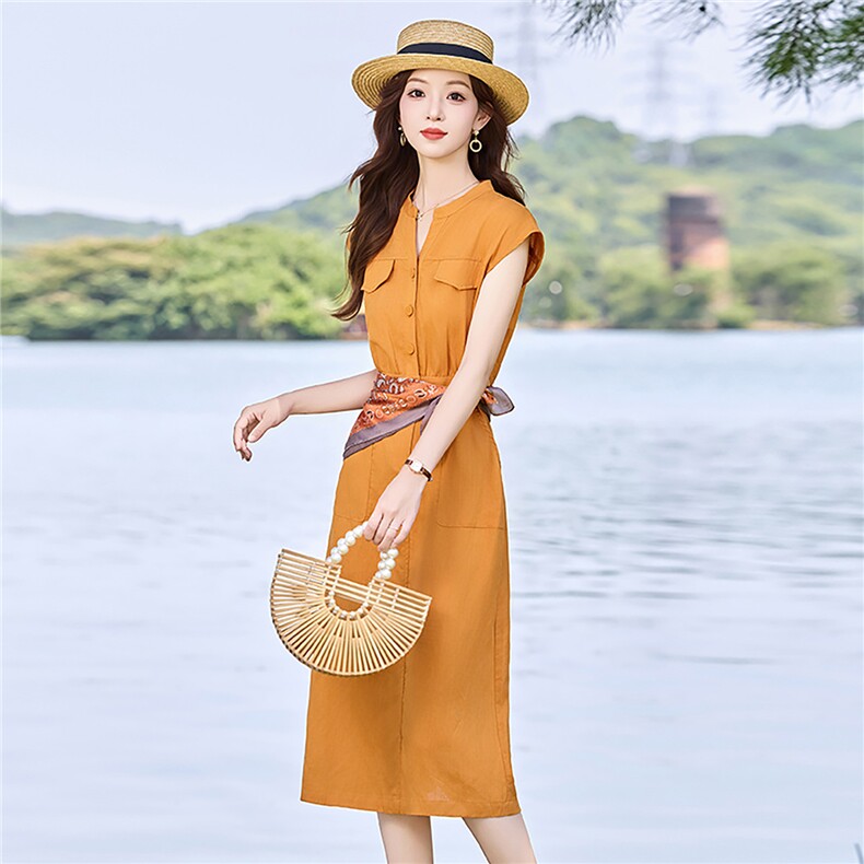 巨好看的连衣裙女2025夏季穿搭新款今年流行爆款气质大方得体裙子,女装连衣裙,朵莱米