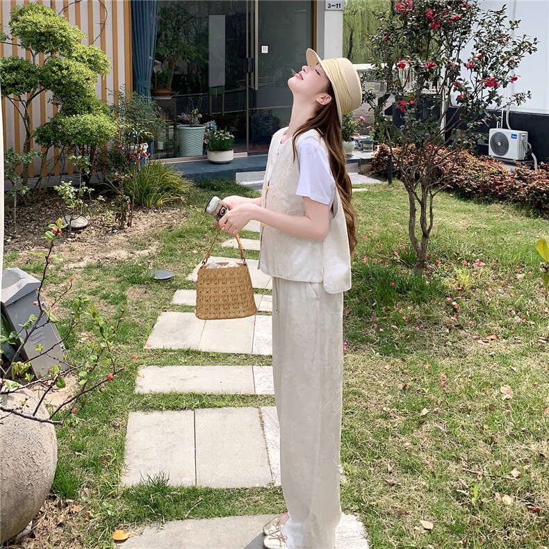 新款现货新中式两件套2230-P195-K299,女装套装/套裙,网红馆
