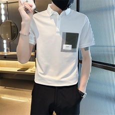 2026夏季口袋设计高级感轻奢短袖T恤翻领Polo衫T0234-P48，男装T恤，电商D342